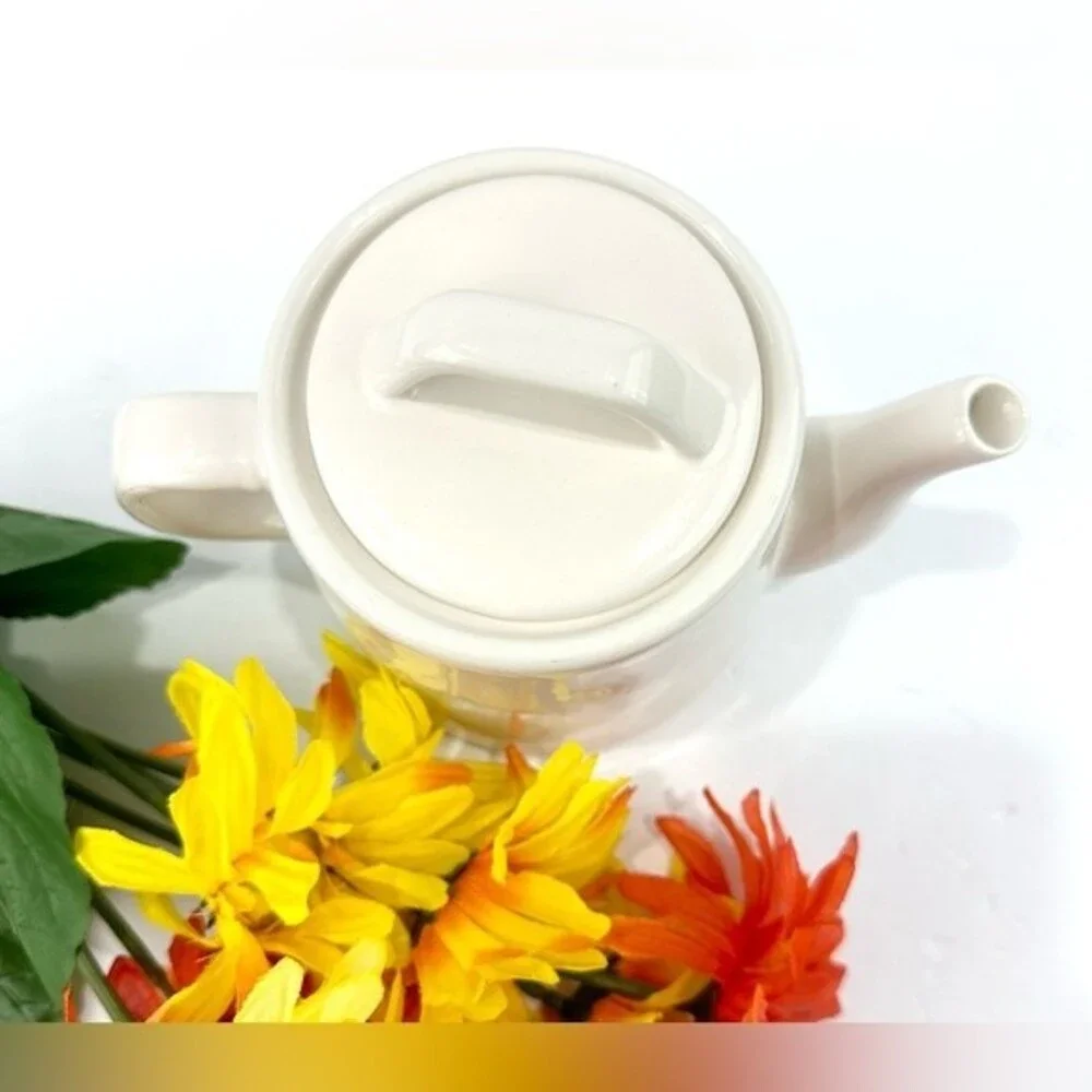 Rae Dunn Artisan Collection By Magenta Tea Pot White & Black